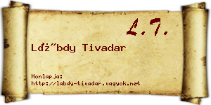 Lábdy Tivadar névjegykártya